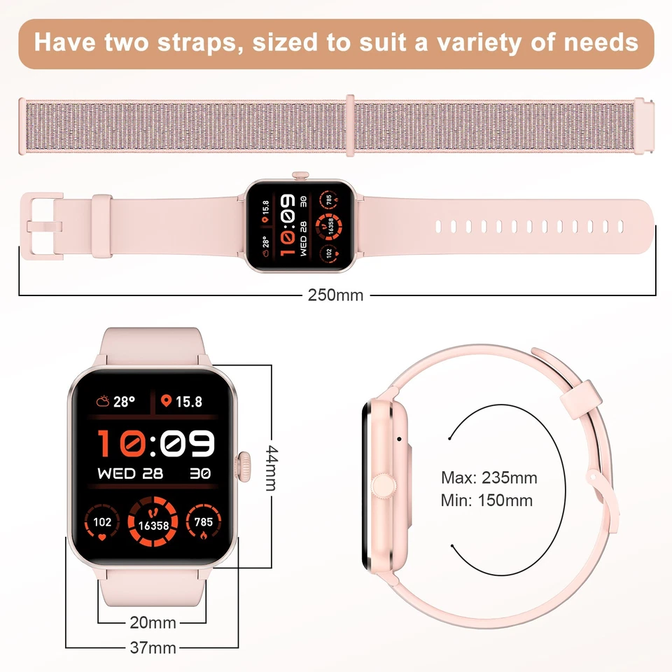 Women Alexa SmartWatch Fitness Bluetooth Call Watch for Android iPhone Samsung - Image 2 of 4
