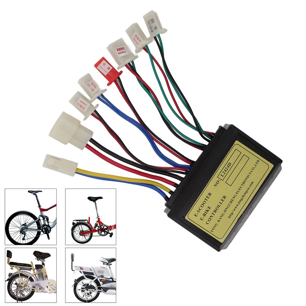 Black Electric Scooter Controller Module with Brake Light and Speed