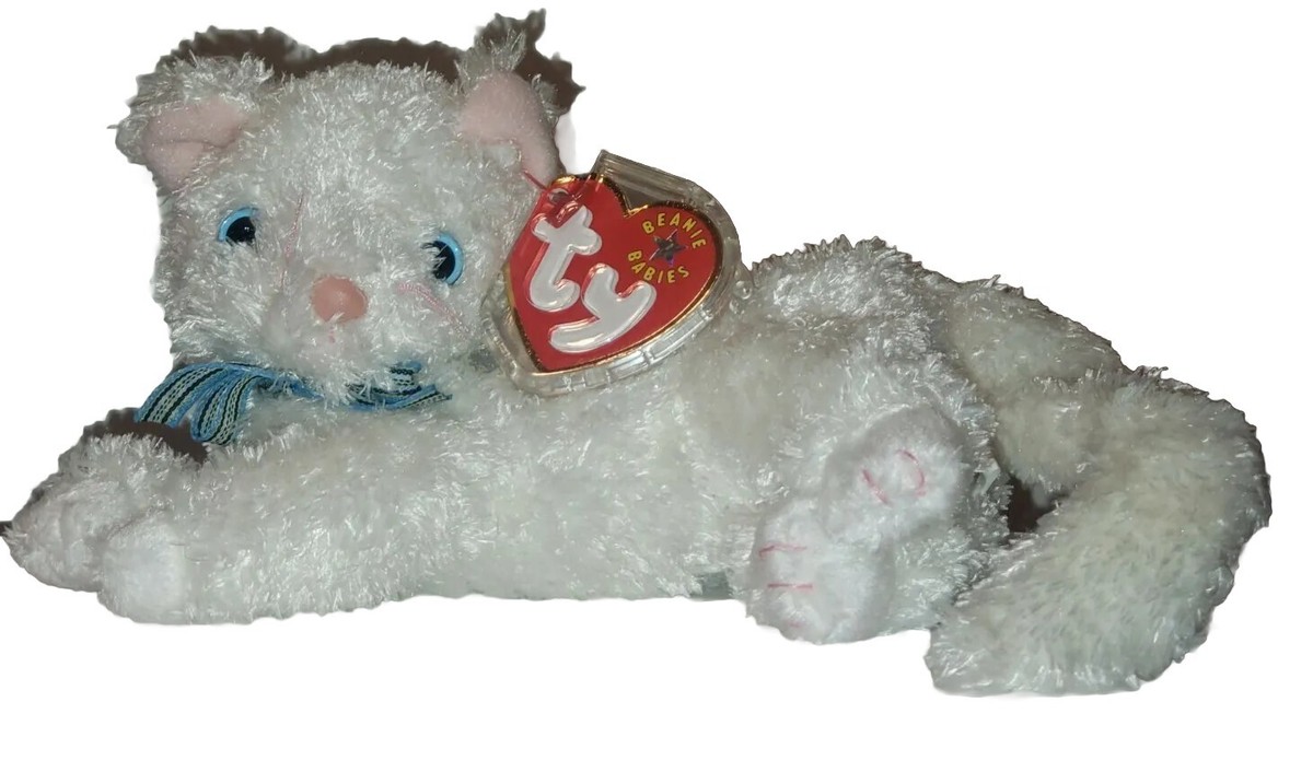 Ty Beanie Baby STARLETT the White Cat Inch) NEW MWMTs