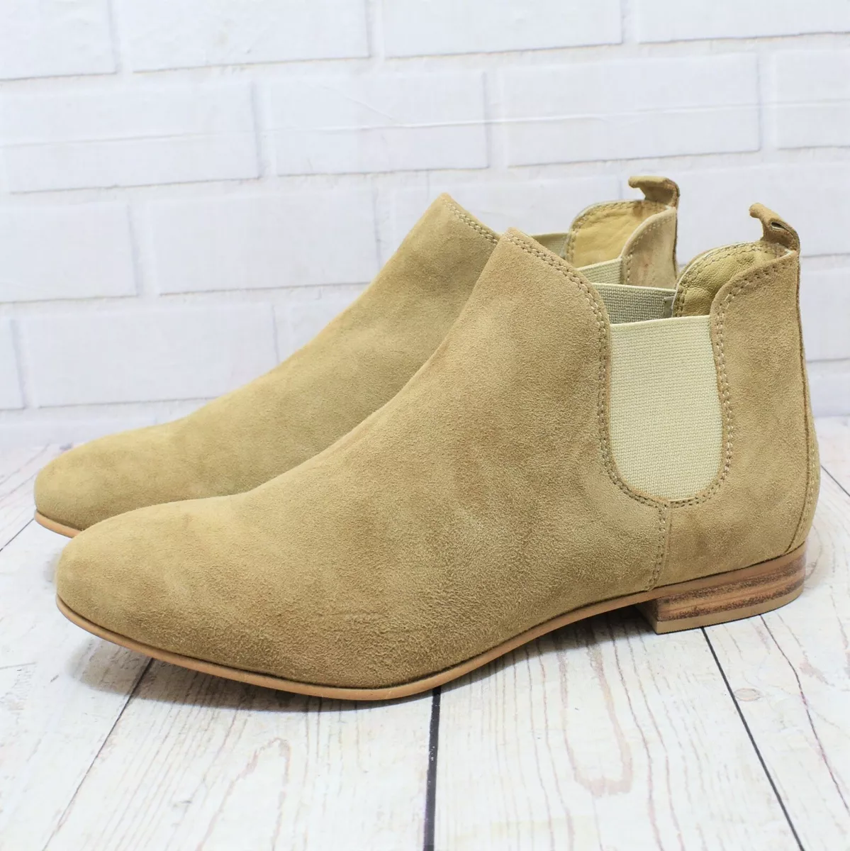 Womens Kiomi Light Brown Suede Pull On Low Heel Ankle Boots UK 5 EUR 38 RRP 59