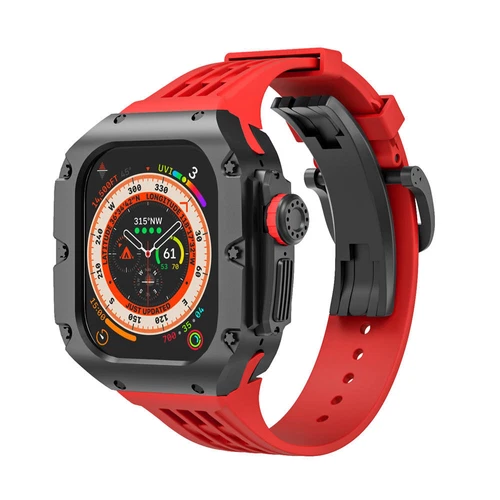 Titanium Alloy Case+Silicone Strap MOD KIT For Apple Watch Ultra /Ultra 2 3 49mm - Picture 44 of 44