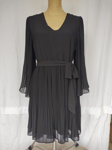 LoveRiche Black Womens L Dress Pleats Witchy Goth Romantic Whimsigoth Victorian