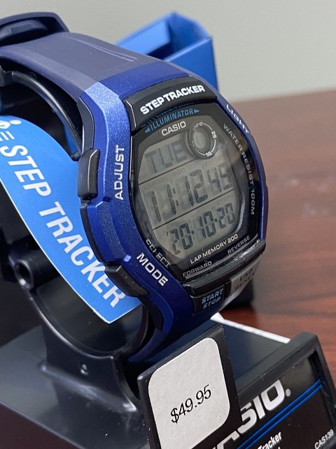 Casio Ws2000h-2av Step Tracker 100 Meter WR Blue Resin 5 Alarms Chrono for sale online | eBay