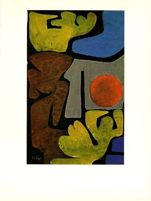 1967 Vintage PAUL KLEE "PARK OF IDOLS" WONDERFUL COLOR offset Lithograph