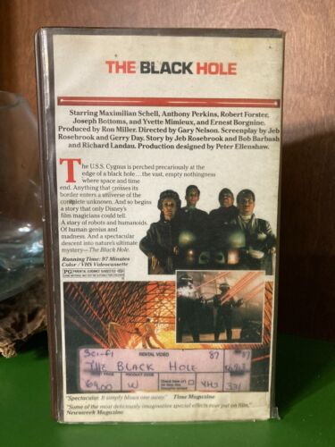 The Black Hole (VHS, 1979) Walt Disney Home Video Rental Store Clamshell - Picture 2 of 4