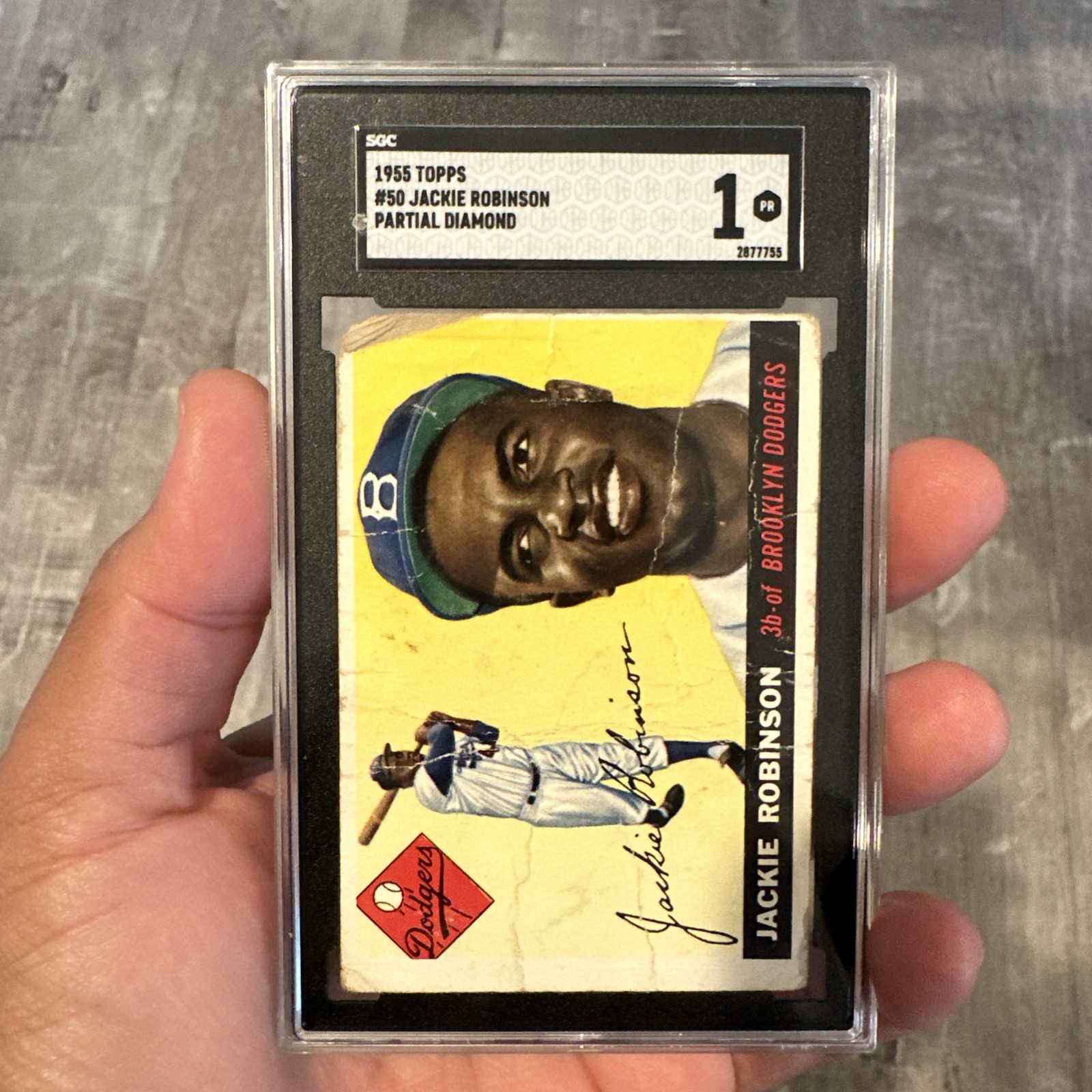 1955 Topps Jackie Robinson Brooklyn Dodgers  #50 SGC 1 HOF GOAT 🔥🔥