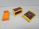 Vintage Fischer Price Little People Beds, Bunk Beds, Lot Of 4 Yellow and Orange