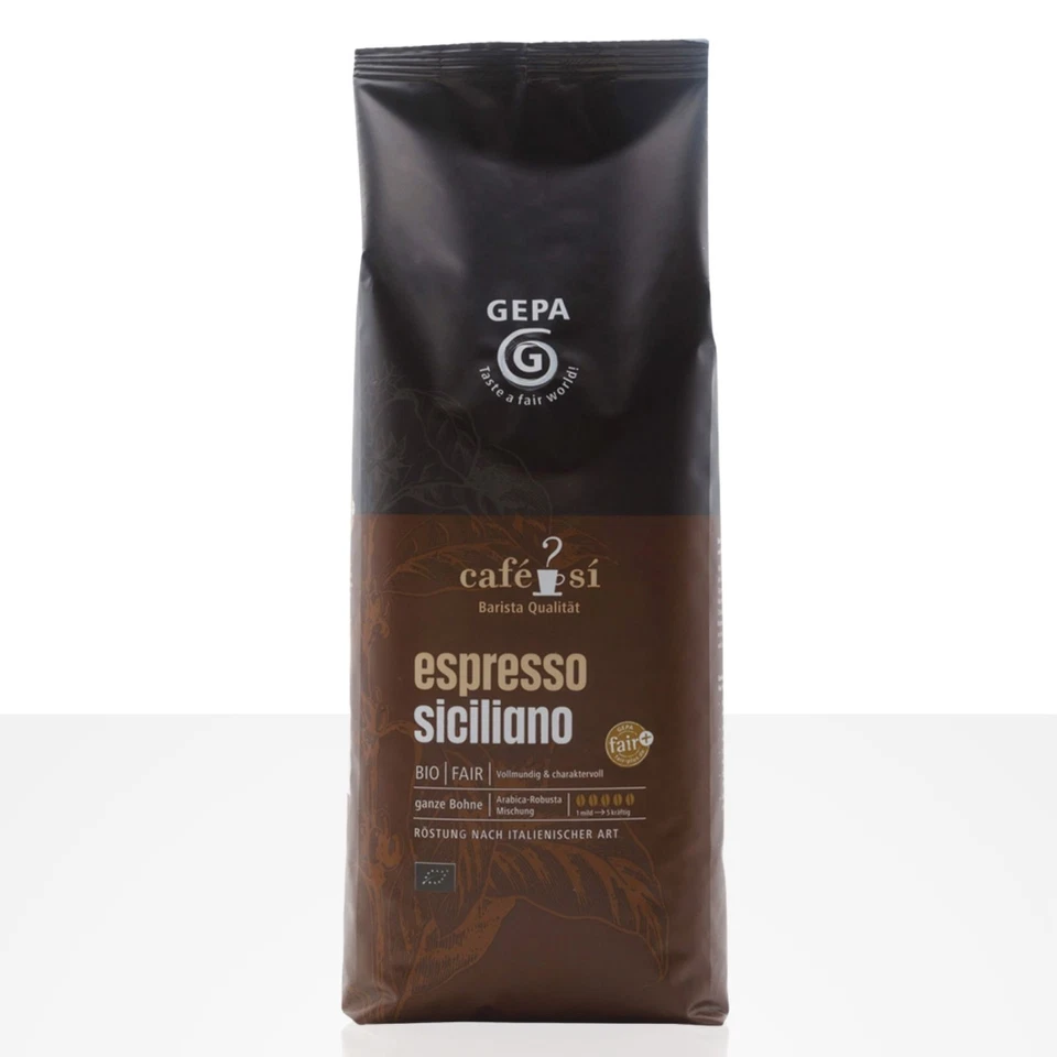 Gepa Cafe Si Espresso Siciliano 1kg Kaffeebohnen