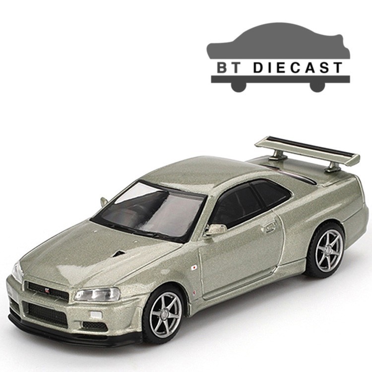 MINI GT NISSAN SKYLINE GT-R R34 V-SPEC II NUR 1/64 MILLENIUM JADE