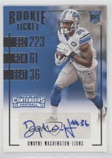 2016 Panini Contenders Rookie Ticket Dwayne Washington #236 Auto 0o9