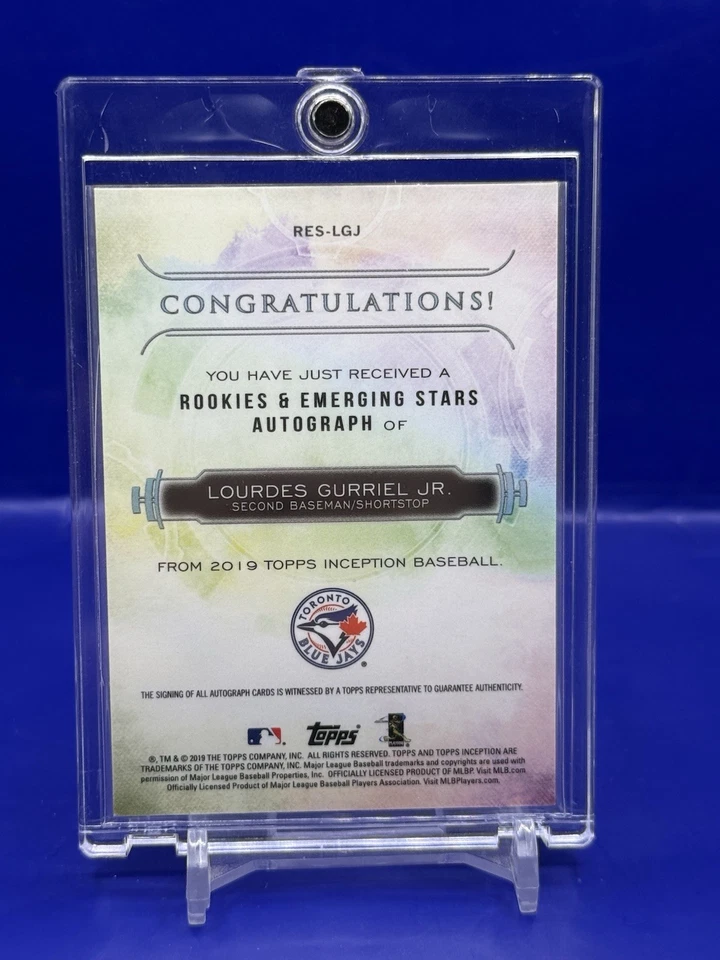 2019 Topps Inception Rookies and Emerging Stars Red /75 Lourdes Gurriel Jr Auto - Image 2 of 2