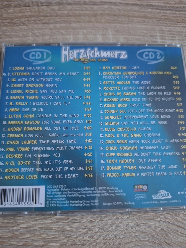 Herzschmerz The New Sad Songs CD - Bild 2 von 2