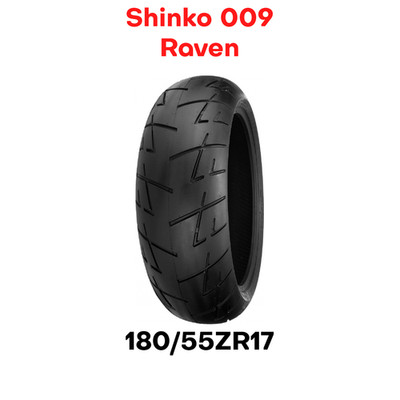 New Shinko 009 Raven Motorcycle Tire Rear 180/55-17 17'' 180 55 ZR 17