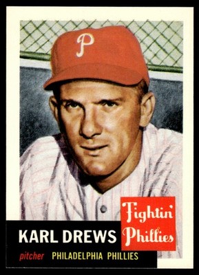 1991 Topps Archives The Ultimate 1953 Set Karl Drews Philadelphia Phillies #59