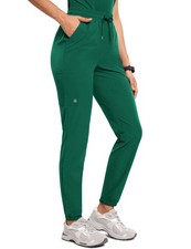 High Waisted Jogger Scrub Pants for Women with 5 Pockets Drawstring Medical W...