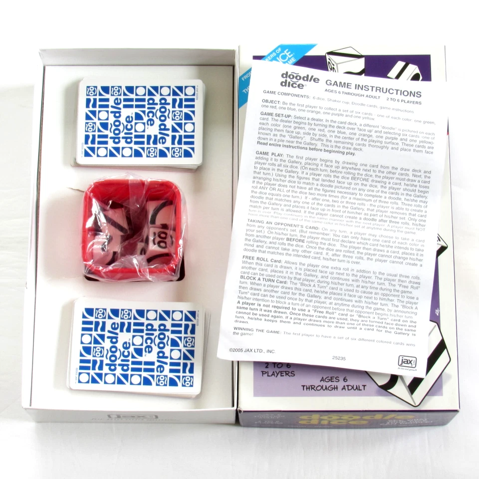 Juego de dados Doodle Jax 2005 Makers of Sequence completos Foto 3 de 4