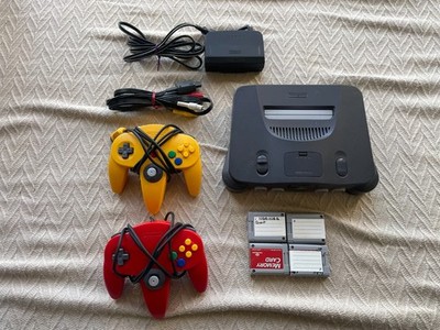 Nintendo 64 Home Console - Black, 2 Controllers, A/V Cable, AC Adapter