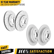 Front Rear Brake Disc Rotors Set For 2005 2006 2007 2008 2009 2010 Honda Odyssey