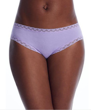 Natori Women Bliss Cotton Girl Brief Violet Tulip Size XL