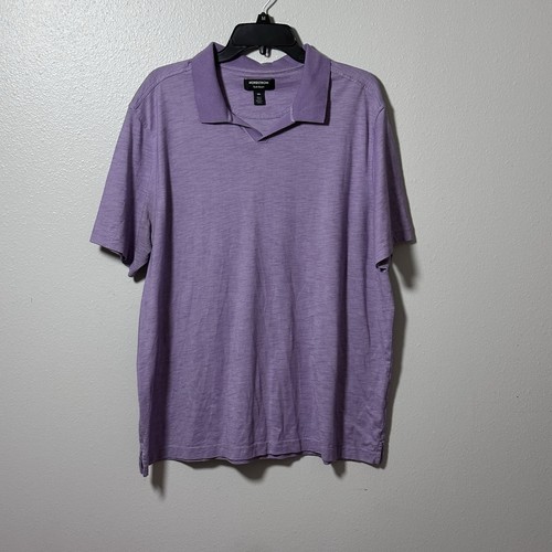 Nordstrom Men Tech Smart Polo Purple Lilac Short sleeve Shirt size 2XL
