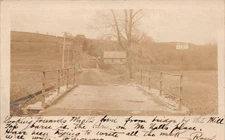 New York Bridge over Creek to Mills Westfield Scenic View Real Photo PC AA72813