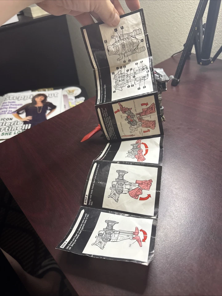 Transformers Original G2 1992 Plata Dinobot Grimlock Completo con Folleto Foto 4 de 4