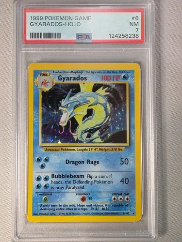 Gyarados Holo 1999 Pokémon Base Set #6 PSA 7 NM – Vintage WOTC