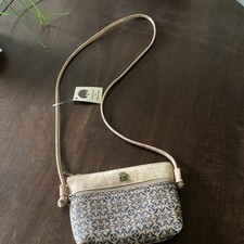 Natural Cork Criss Cross Compact Crossbody Purse NWT
