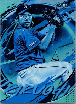 2020 Topps Fire Blue Chip Yusei Kikuchi 120 Seattle Mariners MLB Card