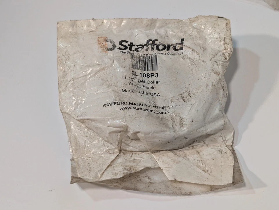Lote de 3: Juego de collares Stafford 6L108P3 1-1/2" acero negro, hecho en EE. UU. Foto 3 de 4
