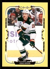 2025-26 O-Pee-Chee Yellow Border #208 Jonas Brodin Minnesota Wild
