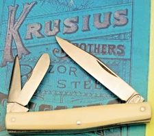 PINGUIN KRUSIUS SOLINGEN Germany Whittler Knife - Smooth Bone - Unused Near Mint