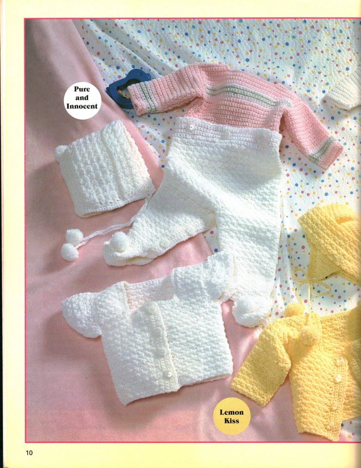 Trajes de ganchillo para bebés calentamientos de pies a cabeza | American School of Needlework 1222 Foto 4 de 4