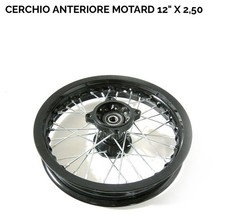 Cerchio Anteriore SDG motard,Mini Gp 12” Perno Da 15mm, Alluminio