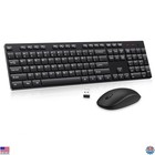 EDJO Wireless Keyboard & Mouse Set - Silent Full-Size USB Combo, 2.4GHz, Black
