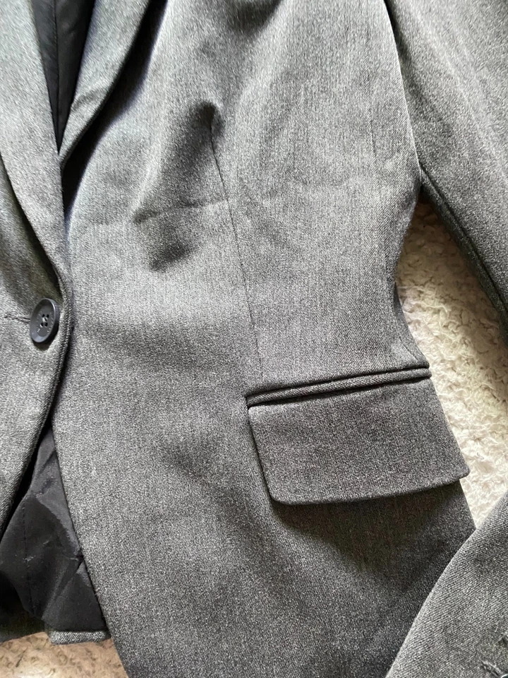 Blazer Express Feminino Manga Longa Forrado Peak Cinza Tamanho 8 - Imagem 3 de 4