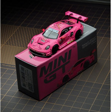 MINI GT Porsche 911 GT3 R #77 AO Racing IMSA 1:64 Diecast Pink Brand New in Box!