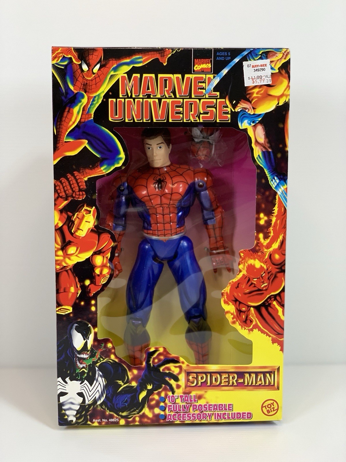 1997 Toy Biz Marvel Universe SPIDER-MAN  Figure - 10” Tall - NEW Sealed