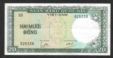 Vietnam South 20 Dong 1964 Circulated Banknote