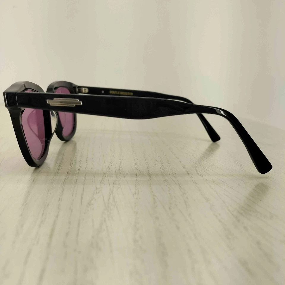 Óculos de sol GENTLE MONSTER LONDI preto acetato quadrado lente rosa masculino 65□18 - Imagem 3 de 4