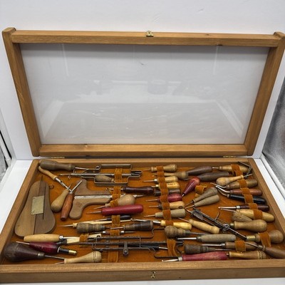 Vintage Hand Hooked Rug Making Tool Lot Hook Punch Needle Rug Hooking Craft