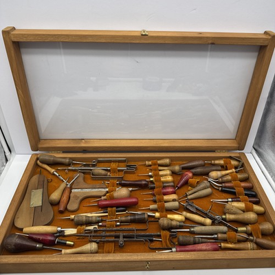 #ad Vintage Hand Hooked Rug Making Tool Lot Hook Punch Needle Rug Hooking Craft $280.00