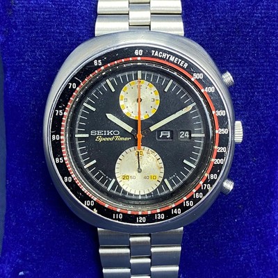 RARE SEIKO UFO AUTOMATIC 6138-0011 CHRONOGRAPH Black DIal Coke JDM Watch Vintage
