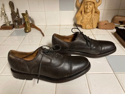 Frye James Lug Dark Brown Lace Up Oxford Leather Shoes 8.5 D  display picture 2