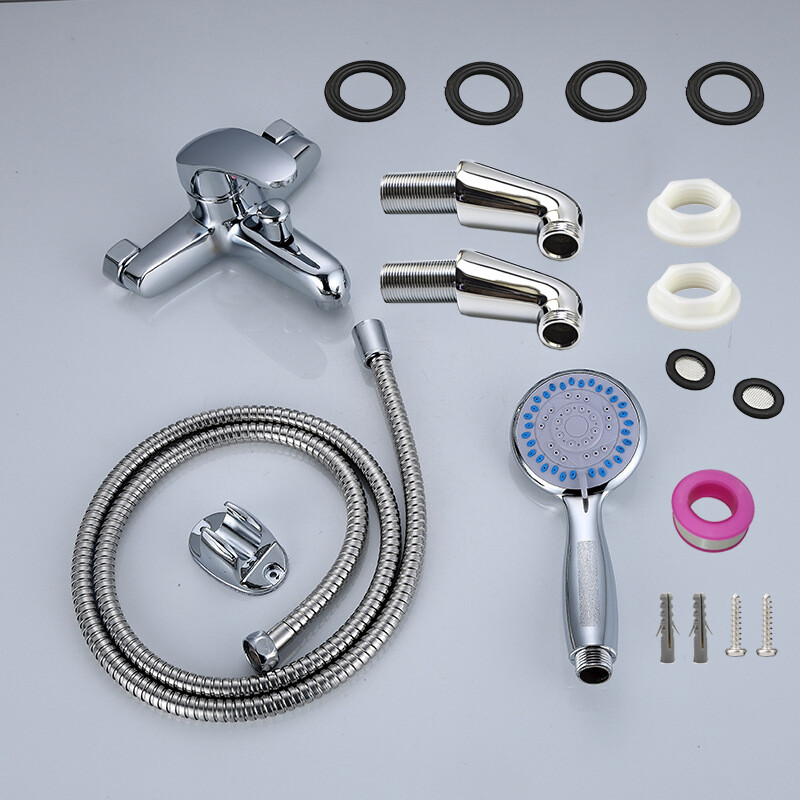 Luxury Sink Bath Mix Tap Shower Mixer Taps with Hand Held Hose Set for