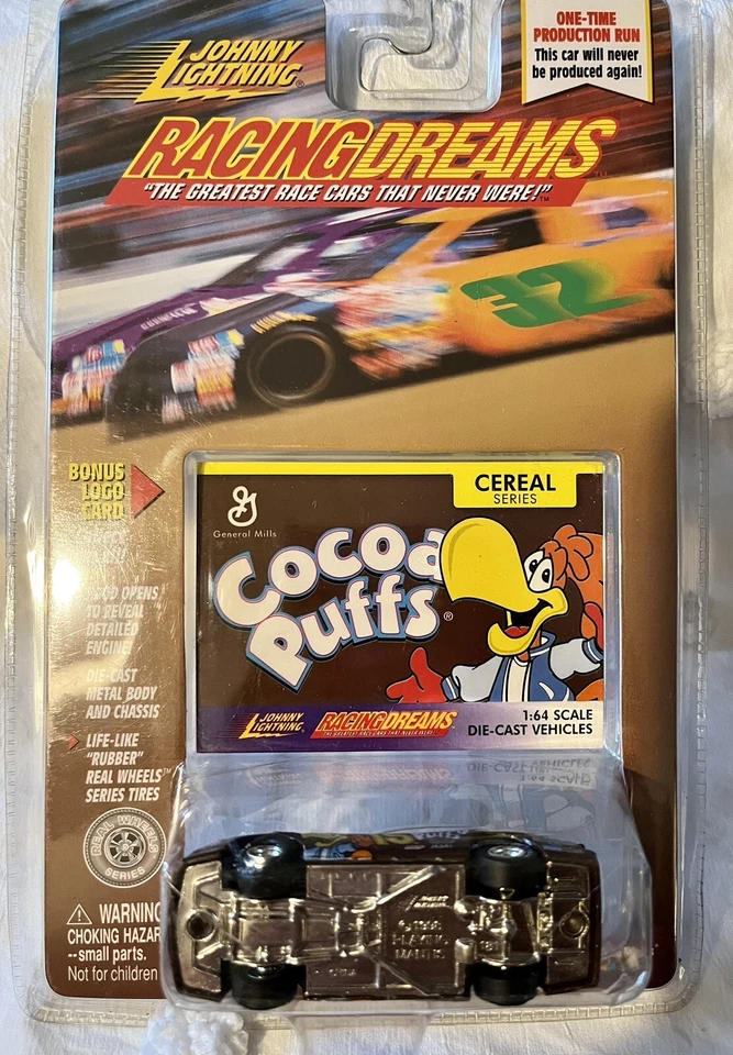 COCOA PUFFS Juguete de Cereal Johnny Lightning NASCAR Diecast DREAM CARS Coche de Carreras F S/H Foto 4 de 4