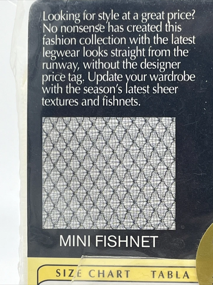 Pantimedias Mini Fishnet Nonsense Control Talla B Marfil Puntera Transparente Foto 3 de 4