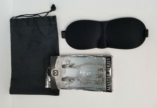 Master Series Bull Nose Nipple Clamps Master Series and Black Face Mask - Picture 11 of 12