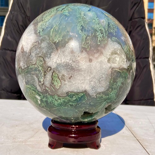 12.19LB Natural Water Grass Quartz Ball - Collector's Mysterious Energy Stone - 第 12/17 張圖片