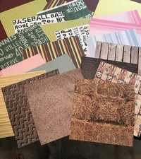 Miscellaneous Scrapbook sheets 21 loose Sheets 12x12 
